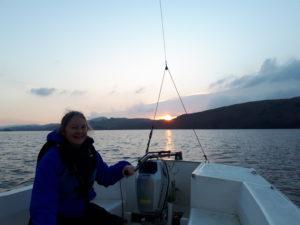 Winter sun while sailing