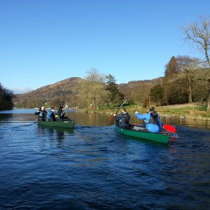 Great time canoeing on the River Leven at the bottom of Windermere