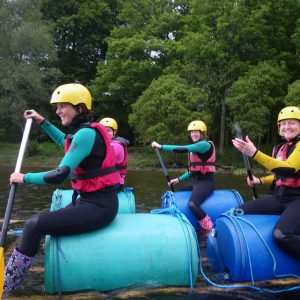 Raft Building for groups in the Lake District
