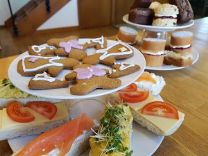 Afternoon tea at Lowick School Bunkhouse
