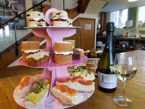 Afternoon tea at Lowick School Bunkhouse
